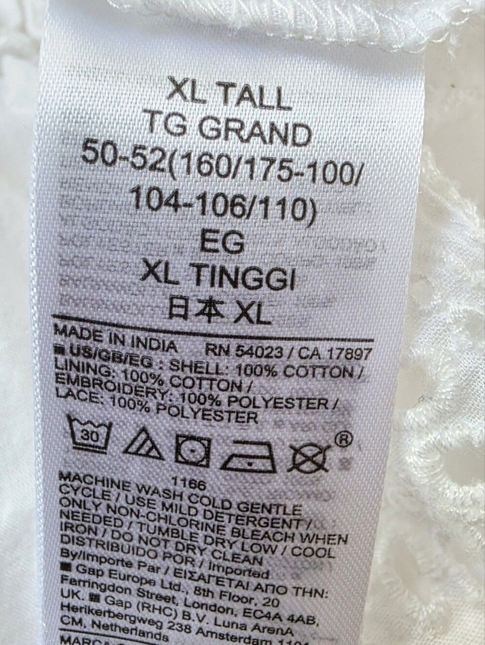 GAP White Eyelet Midi Dress with Lace Trim - Picture 7 of 7